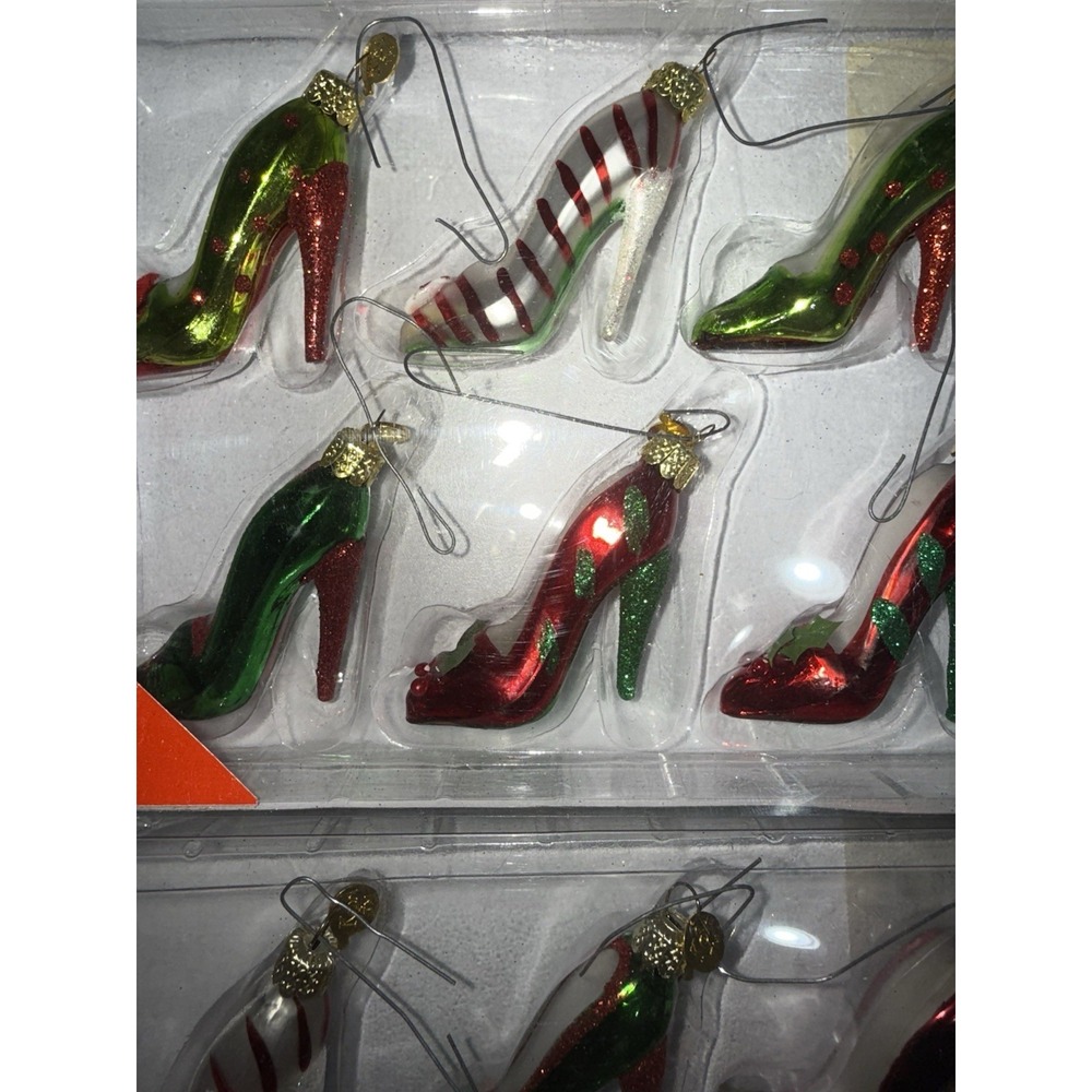 Kurt‎ Adler Medallion Collection High Heel Shoe Glass Ornaments 11 Stiletto T - Picture 5 of 5
